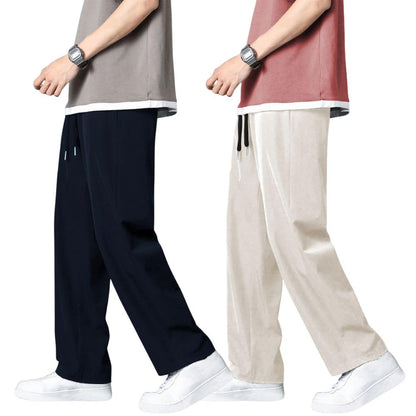Greciilooks Lycra Track Pants For Men  Stretchable Loose Fit Gym Joggers | Korean Style Workout Pants With Trendy Gym & Streetwe