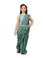 Aarika Girls Ethnic Wear Green Colour Sequin Embroidery Georgette Lehenga Choli Set With Attached Dupatta-4-13 Years (LCH-SHM-50