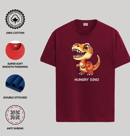 ADRO T Shirts for Boys & Girls || Dinosaur Printed T-Shirt || Ages 3-14 || 100% Cotton Round Neck Tshirt for Boys & Girls||KRN-D