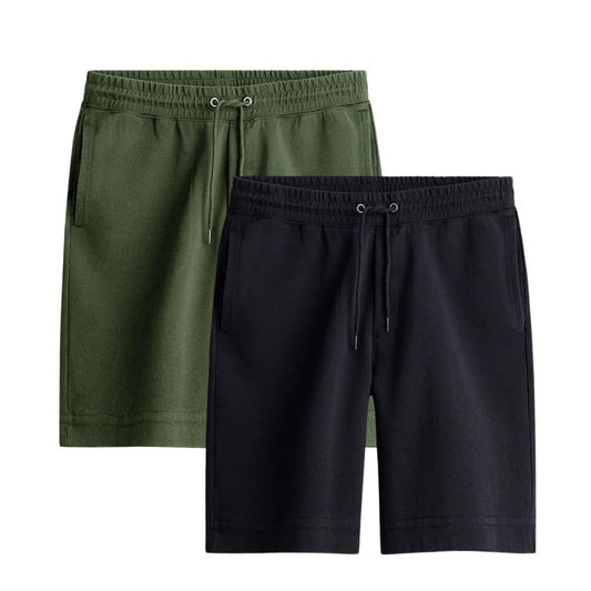 Nobero MenS Bermuda Shorts (1M-Bwsh-R0036-Bl_Black / Olive Green
