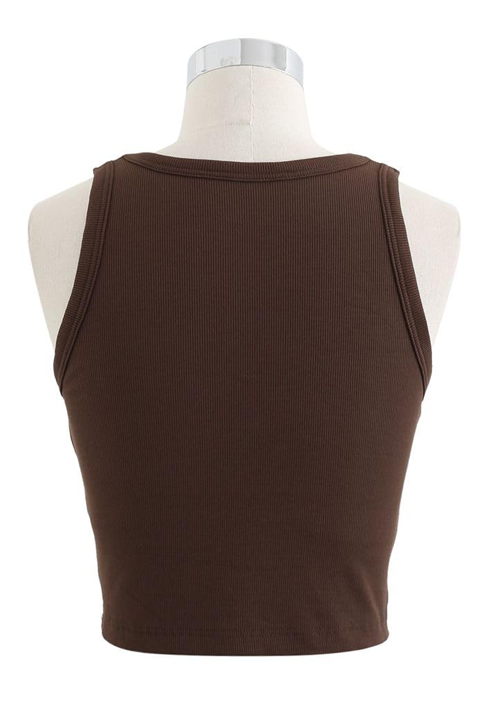 Toochki Tops for Women | Spandex Tunic | Western Crop Brown Short | Tops for Jeans for Women