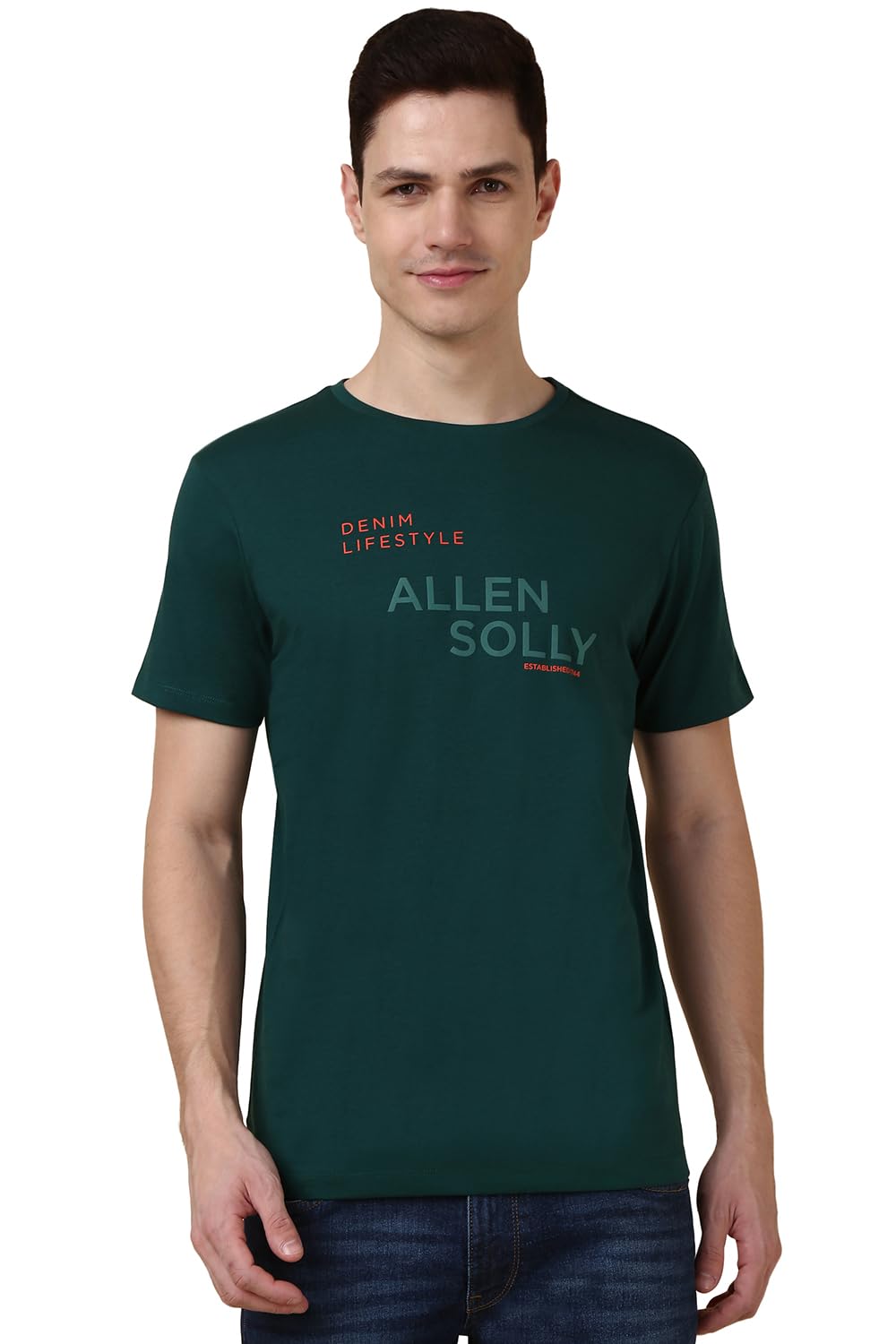 Allen Solly Men Slim Fit Printed Casual Half Sleeve Short Sleeve T-Shirt