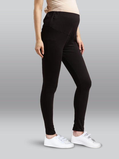 Lyra Overbelly Maternity Leggings Black