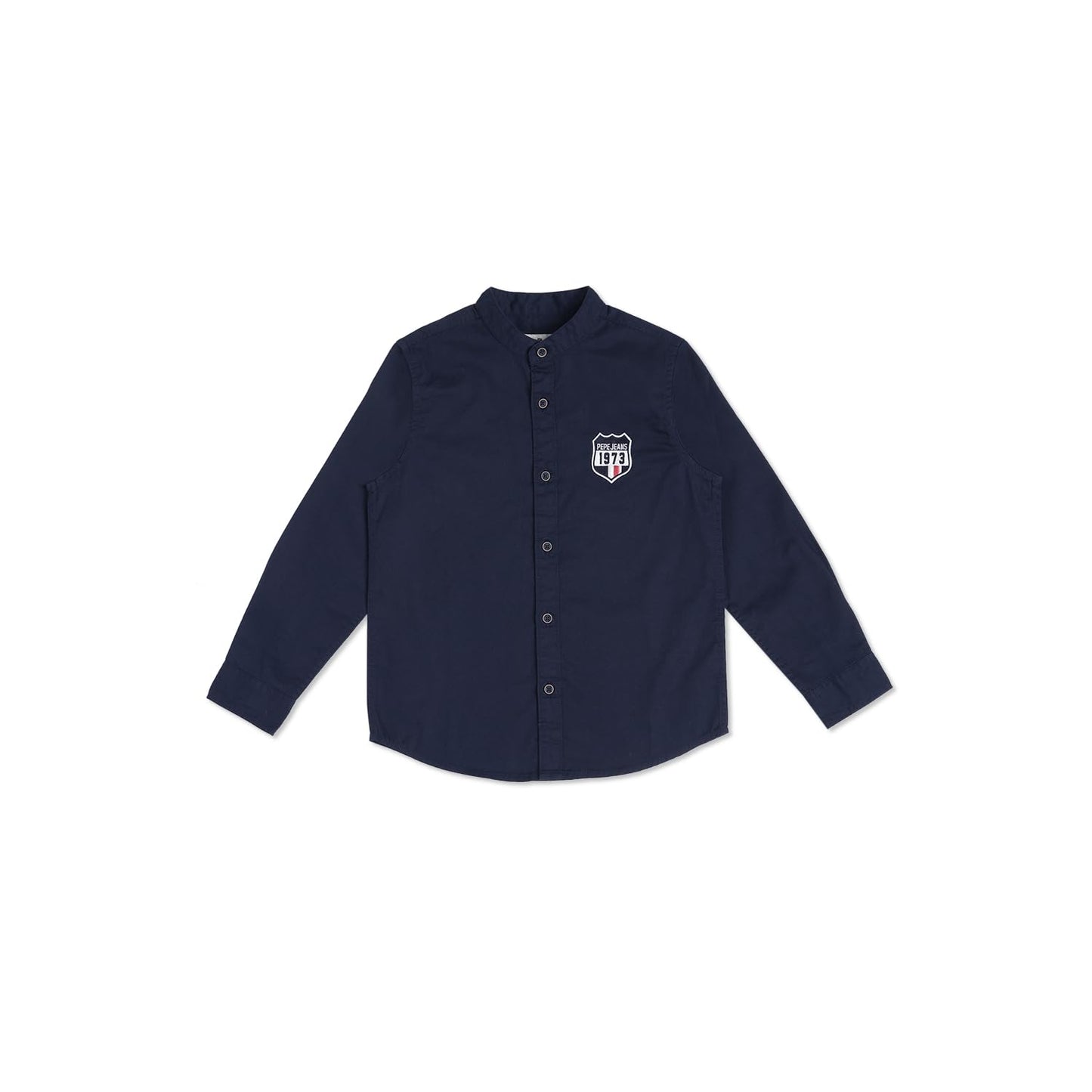 Pepe Jeans Boys Regular Fit Solid Shirts Navy