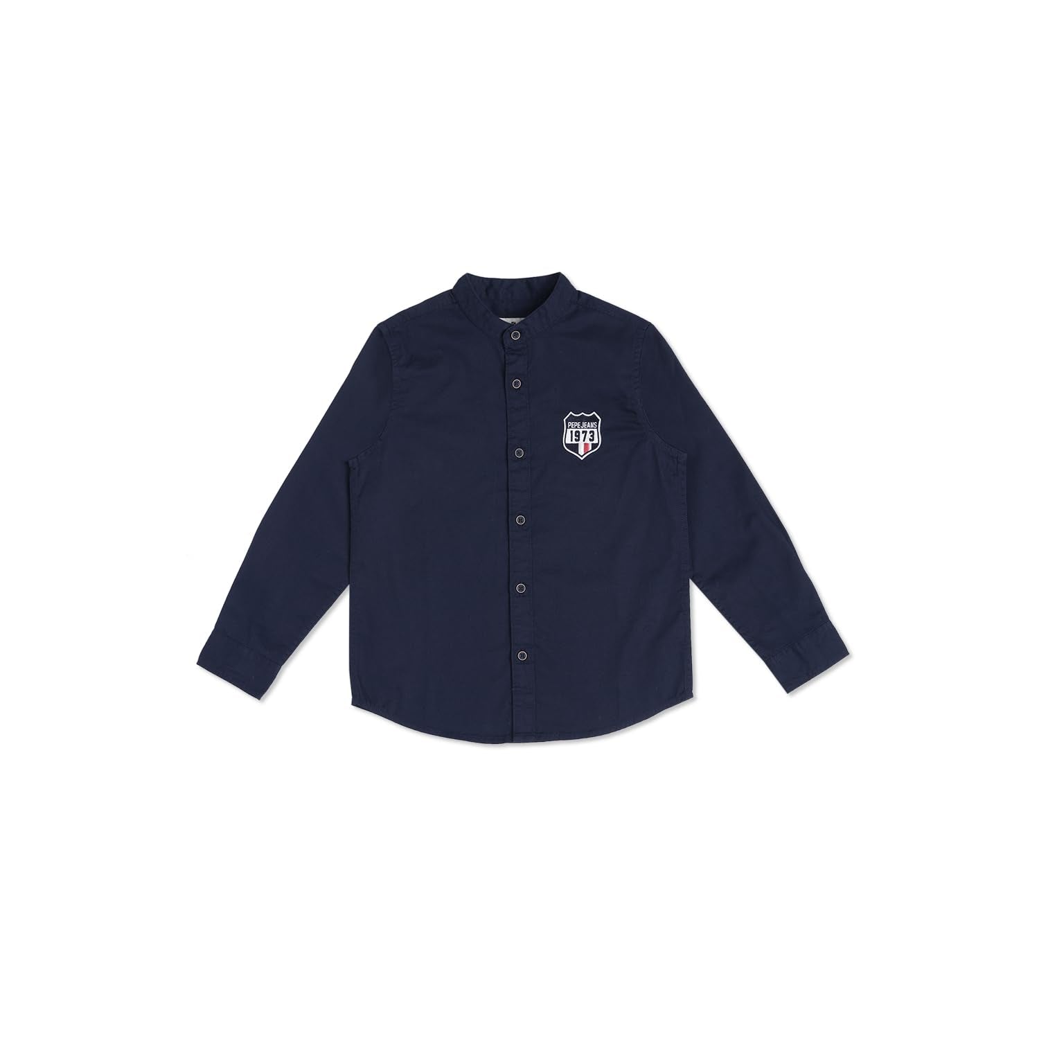 Pepe Jeans Boys Regular Fit Solid Shirts Navy