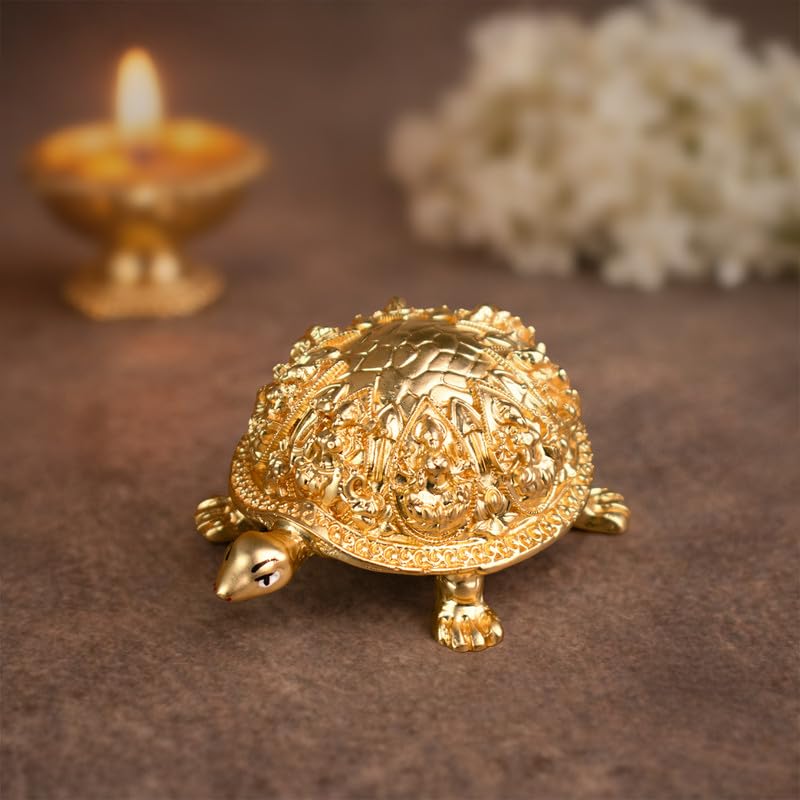Astrotalk Ashtalakshmi Tortoise Idol | Divine Laxmi Idol Carved Turtle for Wealth, Harmony & Financial Stability | Vastu Tortoise for Good Luck for Home, Pooja Room & Office | Gift for Man & Woman