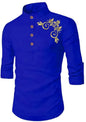 Deelmo Full Sleeve Short Kurta Shirt With A Trendy Mandarin Collar Crafted From A Premium Cotton Blend For Comfort Ideal For Men