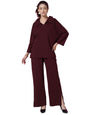 Selvia Womens Co-ords Set|Lycra Oversized Top & Trouser Set|Casual Co-ords Set for Women|Two Piece Co-ord Set|Office Wear Co-or