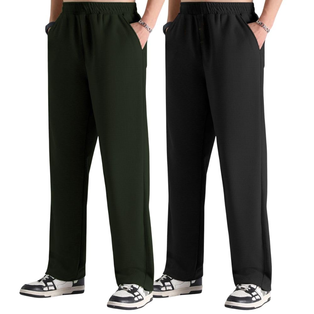 Greciilooks MenS Loose Mid Rise Regular | Sports Stylish Track Pant | Trouser (Available In Plus Size And Combo Pack Of 2)