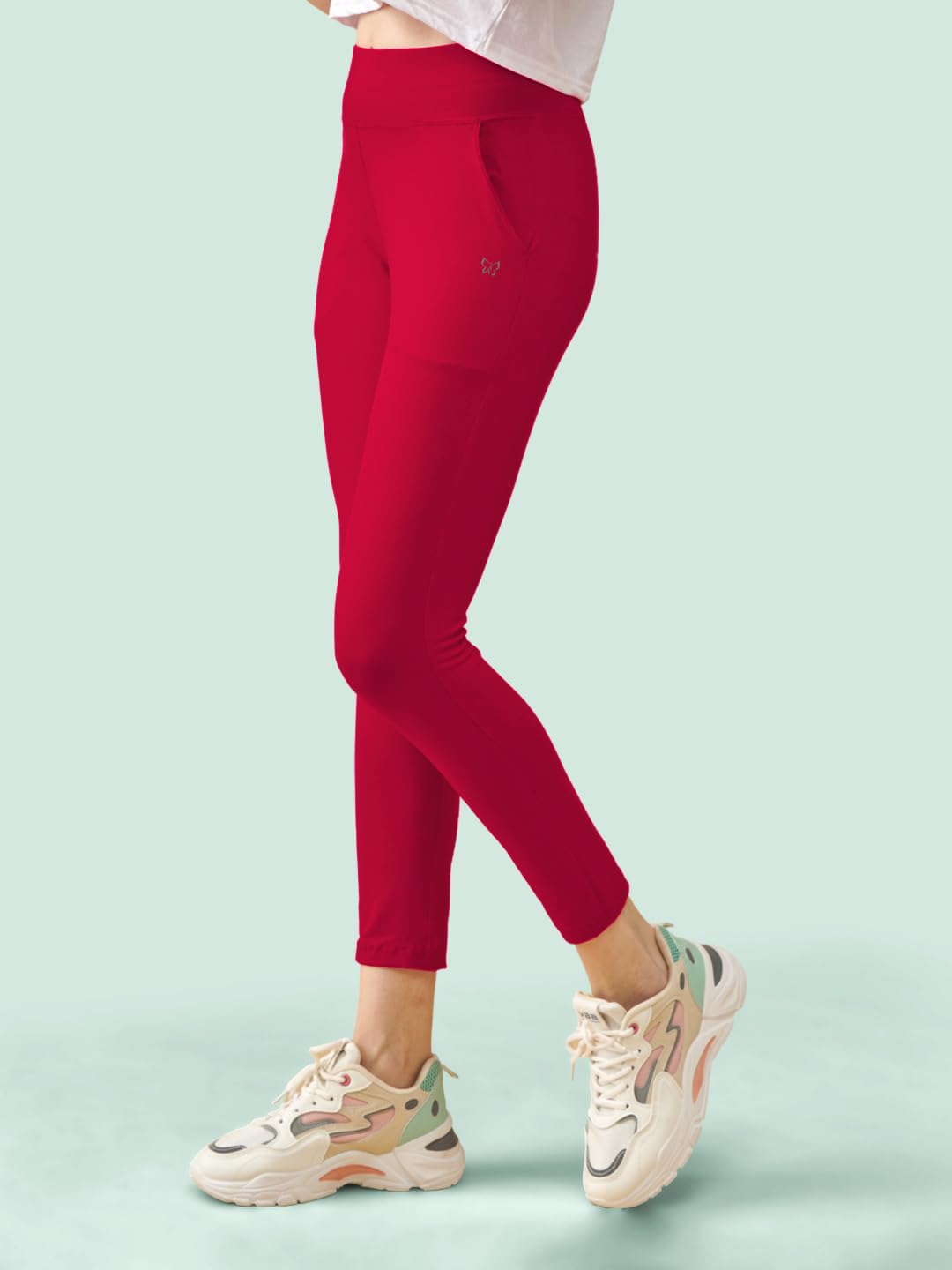 Lyra Premium Cotton Lycra High Waist Ankle Leggings For Women