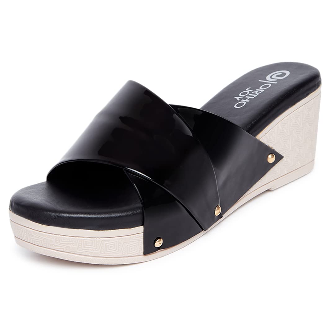 Ortho Joy Fancy Doctor Slippers | Soft Chappal For Women | Comfortable Wedges Sandals For Women Stylish