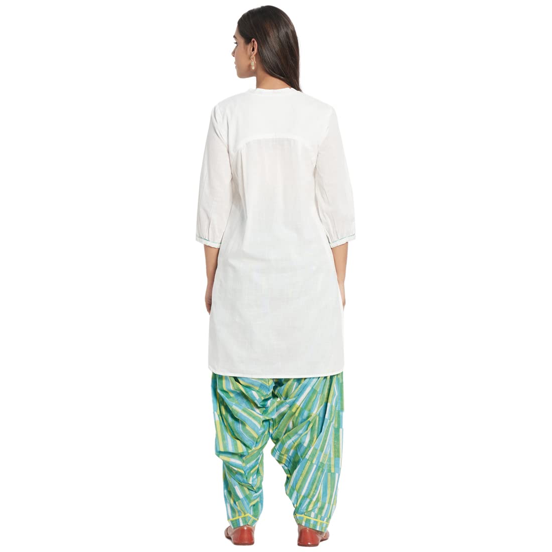 Fabindia Women Printed 2 Piece Kurta et Cotton_ Multicolour