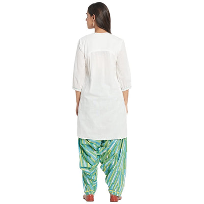Fabindia Women Printed 2 Piece Kurta et Cotton_ Multicolour