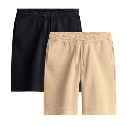 Nobero MenS Bermuda Shorts (1M-Bwsh-R0036-Bl_Black / Oat Milk