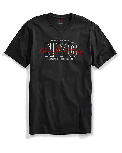 ADRO Mens NYC Cotton T-Shirt (RN22-03-NYC-BL_Black)