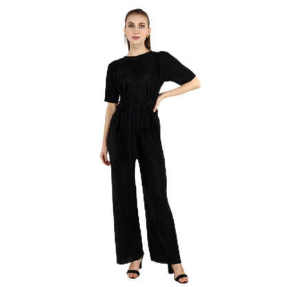 POPWINGS Casual Solid Wrinkle Co-ord Set for Women | Stylish Western Co-Ord Set for Women | Co-ord Set for Summer | Top and Pala