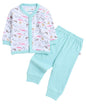 Bumzee Mint Green & White Baby Girls Full Sleeves Jabla & Pyjama Set (Peb8854E-Mgn.Wht)