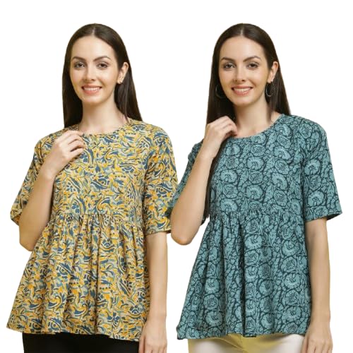 Pinkmint Tops for Women ll Combo Regular Fit Girls Tops ll Casual Wear (Pack of 2)