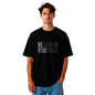 Nobero MenS Graphic Print Oversized Fit T-Shirt (1M-Twrt-C0218_Black