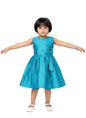 Aarika Girls Firozi Colour Frock-(6-6 Years)-(Oct_Fk-21951-Green-18)