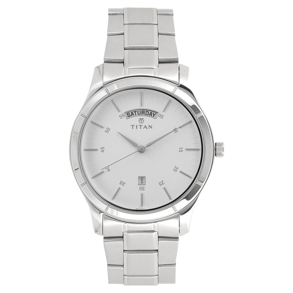 Titan Neo Analog White Dial MenS Watch