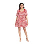 Fabindia WomenS Cotton Thigh Length Dress Red_M