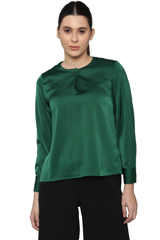 Allen Solly Women Regular Fit Solid Casual Top