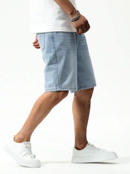 Greciilooks MenS Denim Casual Shorts (Gl-M.Short-Sh285_Blue
