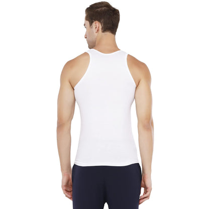 Rupa Mens Solid Regular Fit Vest (Jon_PO5_White