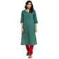 Fabindia Women Woven Long Kurta Cotton_Black