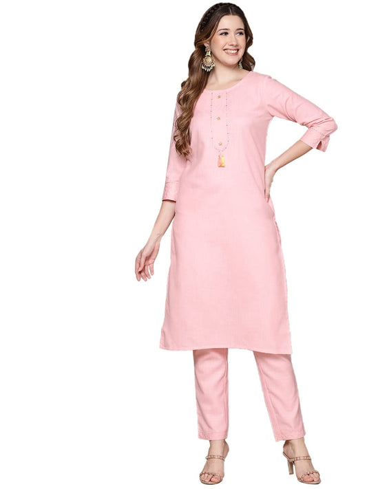 anubhutee Women's Silk Blend Kurta Set