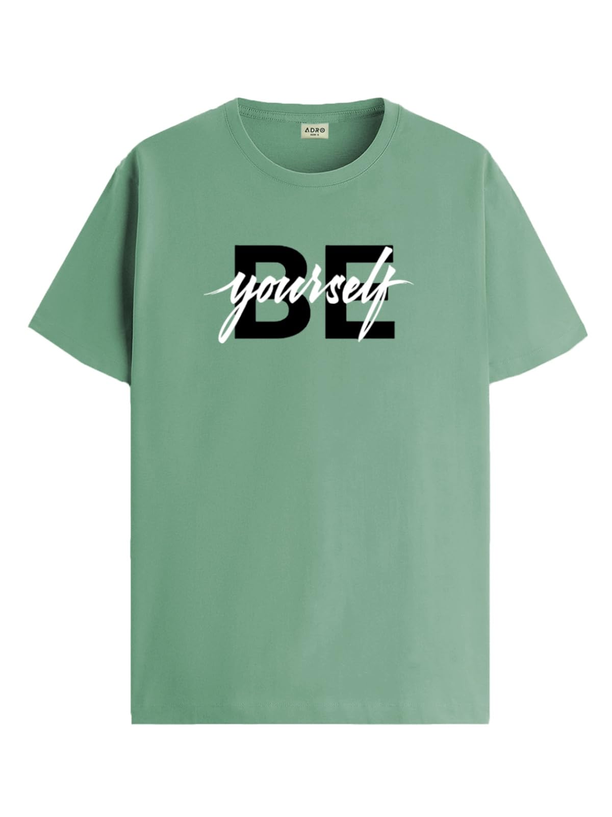 ADRO Tshirt for Men | Printed T Shirt for Men | 100% Cotton T-Shirt |Printed T Shirt | T-Shirts | RN24-BYO-PT-L Pista