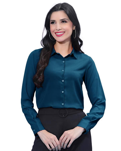 Noble Monk Women Regular Fit Solid Spread | Collar Casual Shirt | Solid Pattern | Formal Shirt For Women