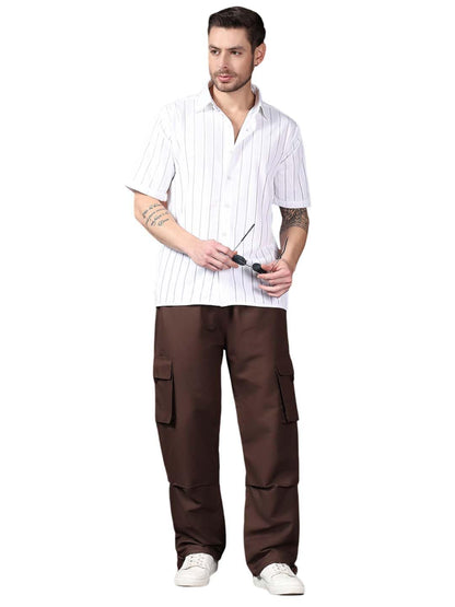 Kotty MenS Cargo Pants | Cotton Cargo Pants For Men | Comfortable & Stylish Cargos(Brown,28)