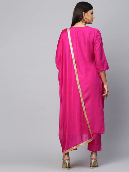 ANNI DESIGNER Women's Cotton Blend Kurta Set