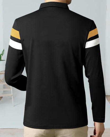 Noble Monk MenS Regular Fit Polo T Shirt |Full Sleeves |Collar Tshirts | Casual T-Shirt For Men