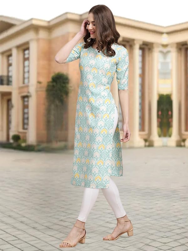 Pinkmint Crepe Digital Printed Kurti For Womens Straight Kurti For Women (Pack Of 5)
