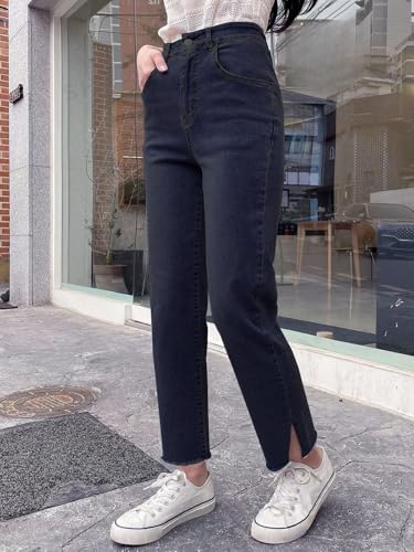 Greciilooks Women Regular Pant Baggy High Waist High Rise | Bell Bottom Jeans (Gl-Dj-33_Black
