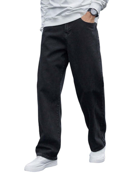 Kotty MenS Solid Regular Fit Mid Distressed Fashionable Trendy Denim Jeans(Black,28)