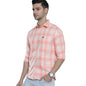 The Indian Garage Co Men Pink Checkered Slim Fit Casual Shirt