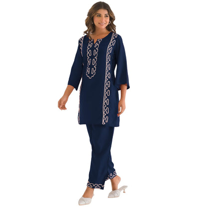 SHIENZY Ethnic Co-Ord Set | Casual Pant Top for Women | Fancy Kurta Set | Full Dress Pair | Stylish Kurti Outfit | Co-Ordination