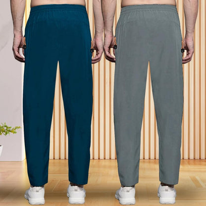 Pinkmint Combo Track Pant for Men Soild with Pocket Active Wear ll Gym Wear (Pack of 2)