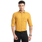 Turtle Men Cotton Lyocell Yellow Striped Slim Fit Full Sleeve Casual Shirt
