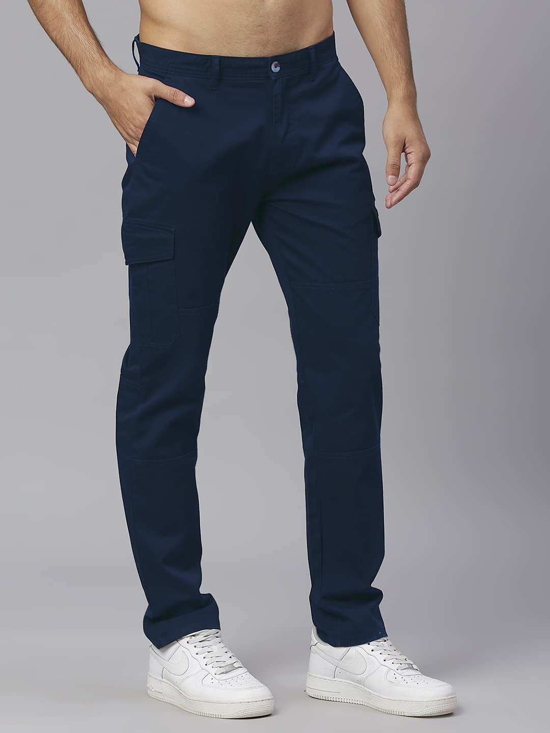 Thomas Scott Mens Solid Slim Fit Trouser Navy