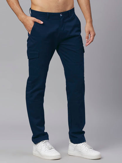 Thomas Scott Mens Solid Slim Fit Trouser Navy
