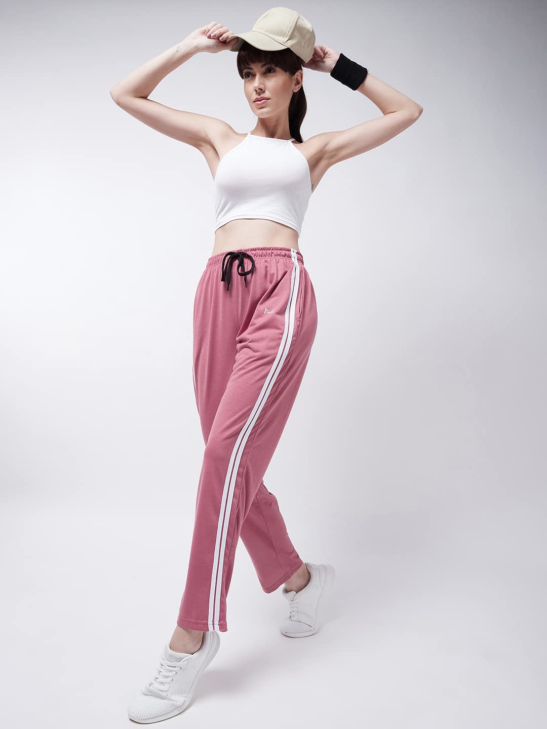 Pivl Striped Womens Rosepink Track Pant