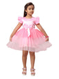 Aarika Girl's Nylon Skater Knee-Length Dress (FK-30131_Pink_20)