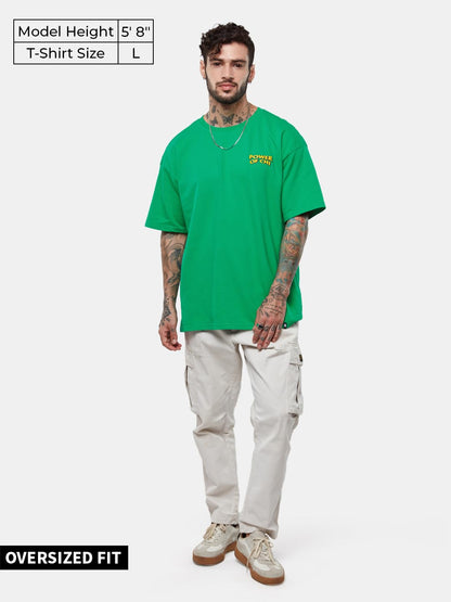 The Souled Store Official Kung Fu Panda: Skadoosh Mens and Boys Half Sleeve Oversized fit Graphic Printed Cotton and Polyester G