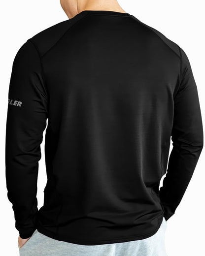 Noble Monk MenS Solid Full Sleeve Activewear T-Shirt Regular Fit For Casual Wear | Modern Clothing T-Shirt Comfort Fit And High