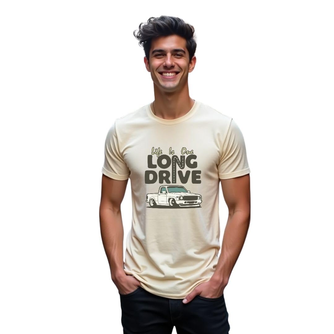 Nobero MenS Graphic Printed Regular Fit T-Shirt (1M-Twts-C1163-Pbl_Sand_1